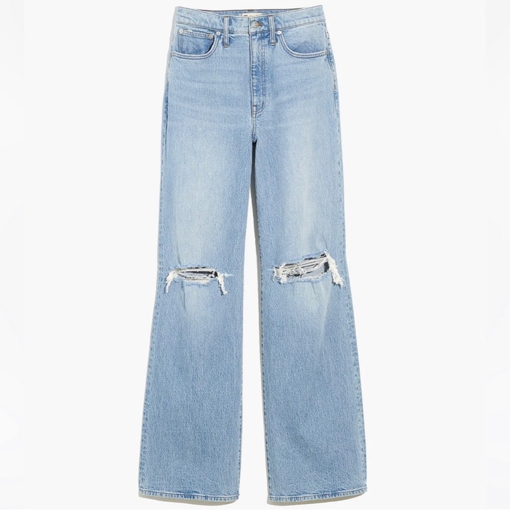 Super wide-leg madewell high rise jeans